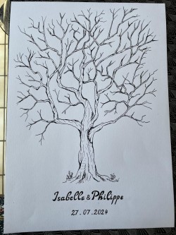 Dessin personnalisé rituel des empreintes | Cérémonie laïque