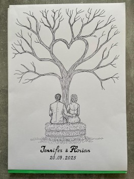 Dessin personnalisé rituel des empreintes | Cérémonie laïque