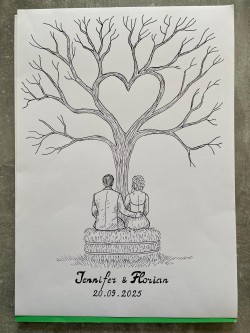 Dessin personnalisé rituel des empreintes | Cérémonie laïque