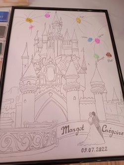 Dessin personnalisé rituel des empreintes | Cérémonie laïque